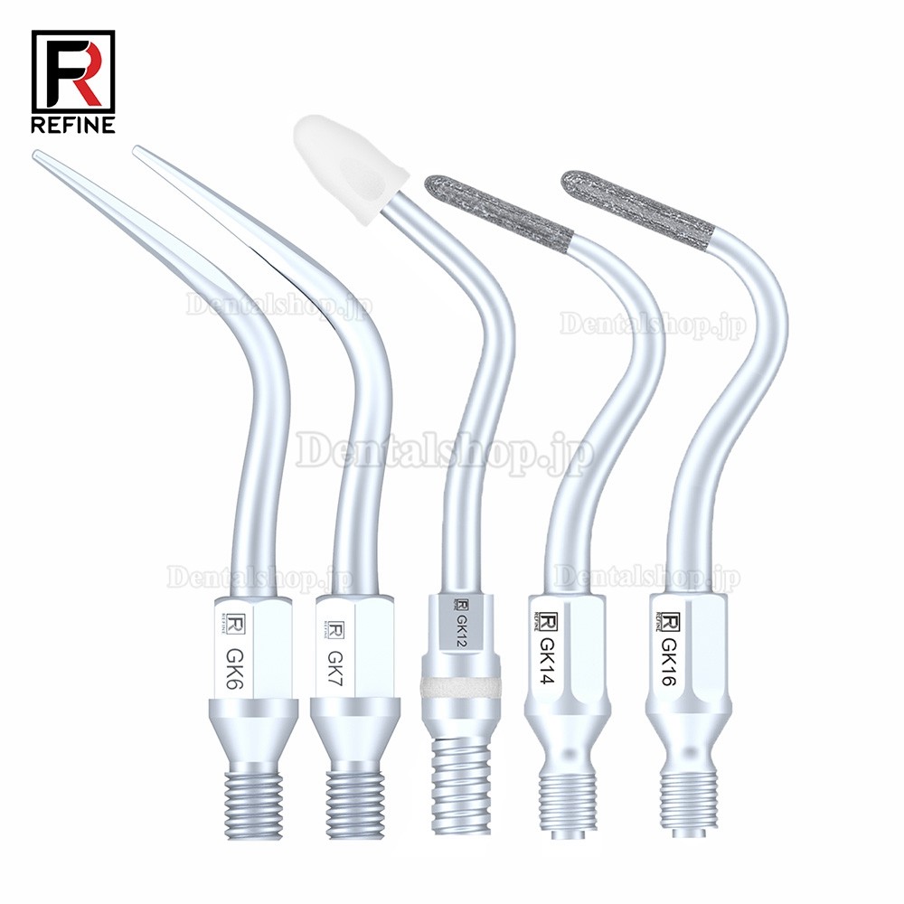 5Pcs Refine® 歯科用エアースケーラーチップ GK1 GK2 GK3 GK4 GK5 GK6 GK7 GK12 GK14 GK16 KAVO SONICflexスケーラーハンドピースに適用